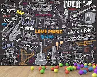 Music Salon Music Wallpaper Muzieksalon Muziek Behang Musik