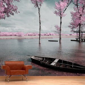 Love Boat 3D Wall Mural / Liefdes Boot 3D Fotobehang / Liebesboot 3D Wandbild Tapete / Foto Papel Tapiz / Poster