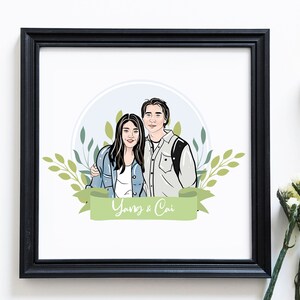Couple Portrait, Couple illustration, Wedding gift, Custom couple portrait, Family portrait, Personalized portrait, Illustration