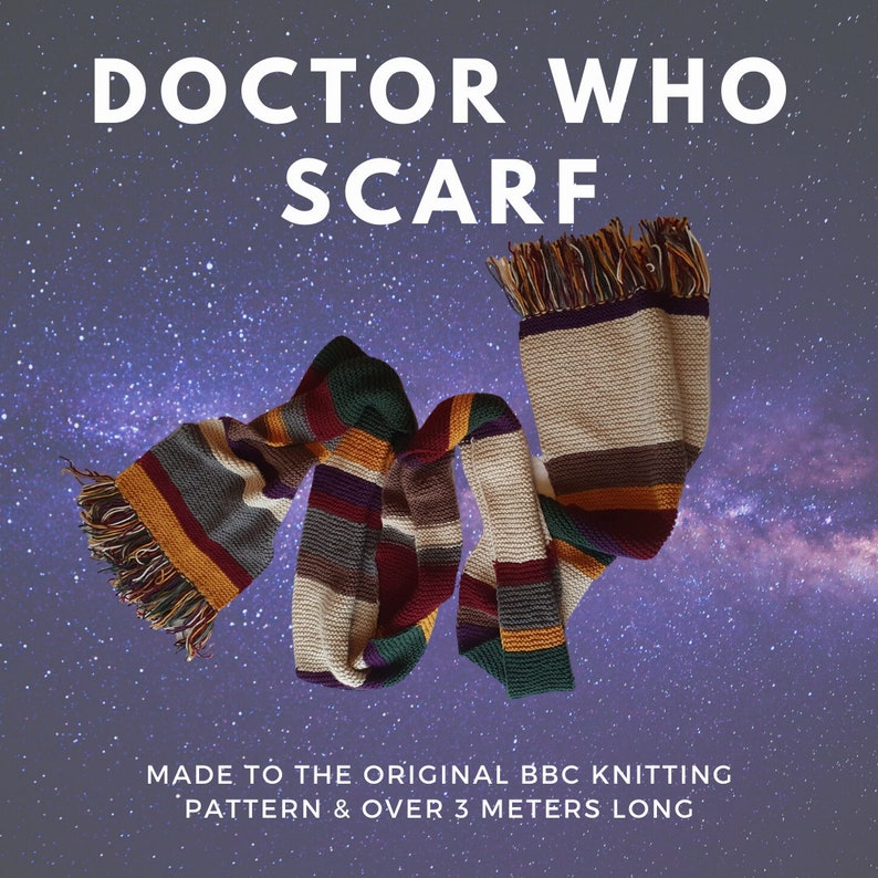 Tom Baker DOCTOR WHO 1974 Scarf Hand made and 12 feet long image 6