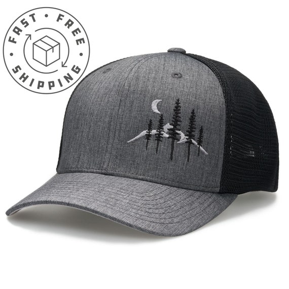 Gray Black Flexfit Trucker Hat Wild Moon Larix Flex Fit Snapback Stretchy  Trucker Hat for Women Flexfit Trucker Cap for Men - Etsy