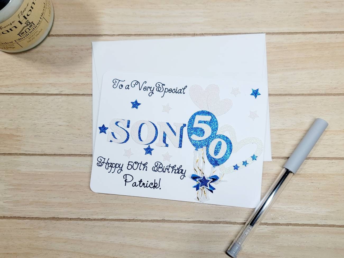 Custom 50th Birthday Card for Men to My Son Birthday Card - Etsy