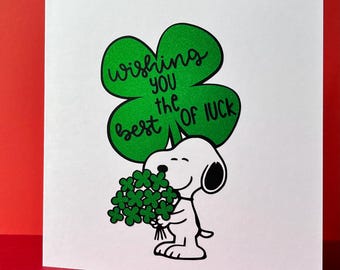 Snoopy Good Luck Card | Exams, New Job, Driving Test, New Adventure Wishes