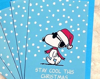 10 pack of Blue Stay Cool Christmas Cards