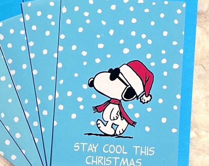 10 pack of Blue Stay Cool Christmas Cards
