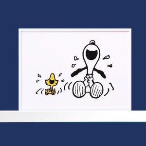 Handmade Snoopy Wall art - “Giggles” design for home, office and kids rooms