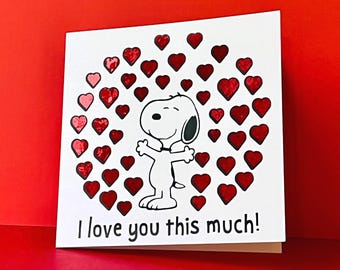 “I love you this much”handmade card