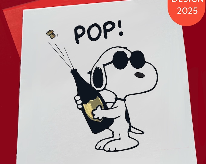 "Pop the bubbly!" handmade card
