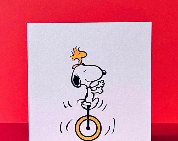 "Unicycle" handmade card