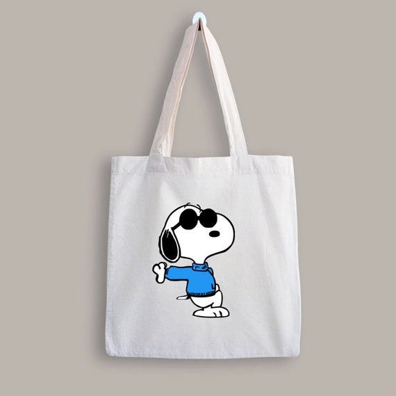 Snoopy Tote Bag: Retro Cotton Canvas Shopping Bag