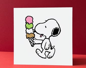 “Love you more than ice cream” handmade card