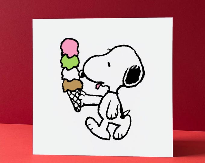 “Love you more than ice cream” handmade card