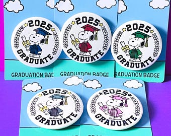 Snoopy Graduation Badges