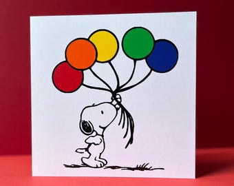 "Birthday balloons" handmade card