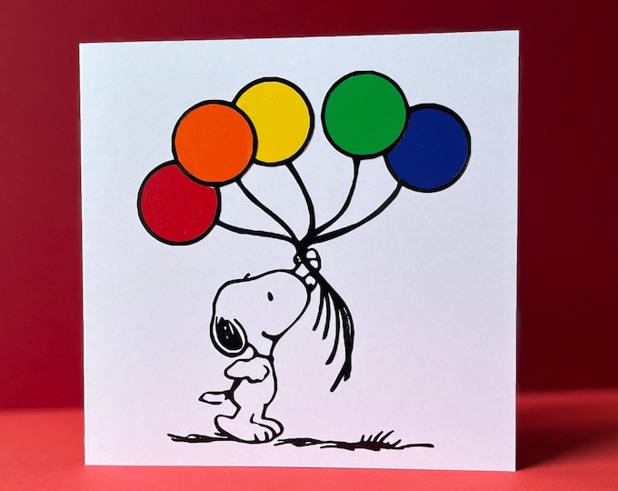 "Birthday balloons" handmade card