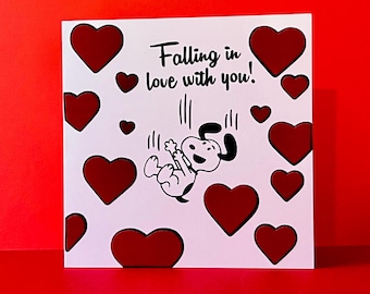 “Falling in love”handmade card