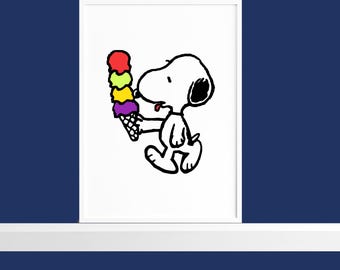 “Love Ice cream” wall art