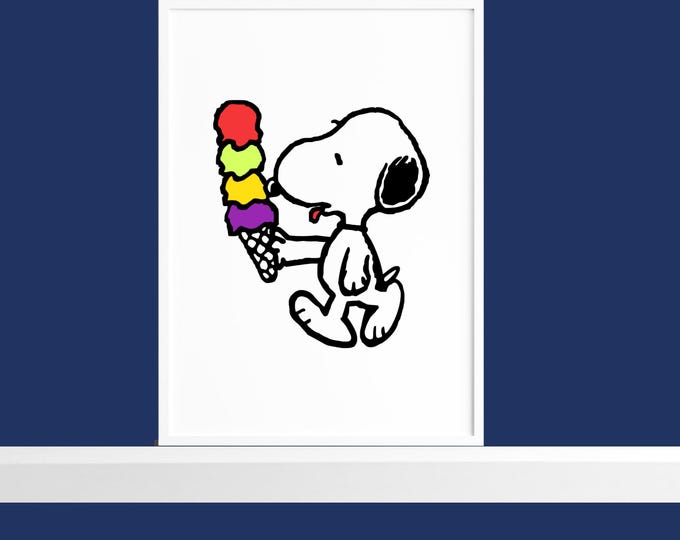 “Love Ice cream” wall art