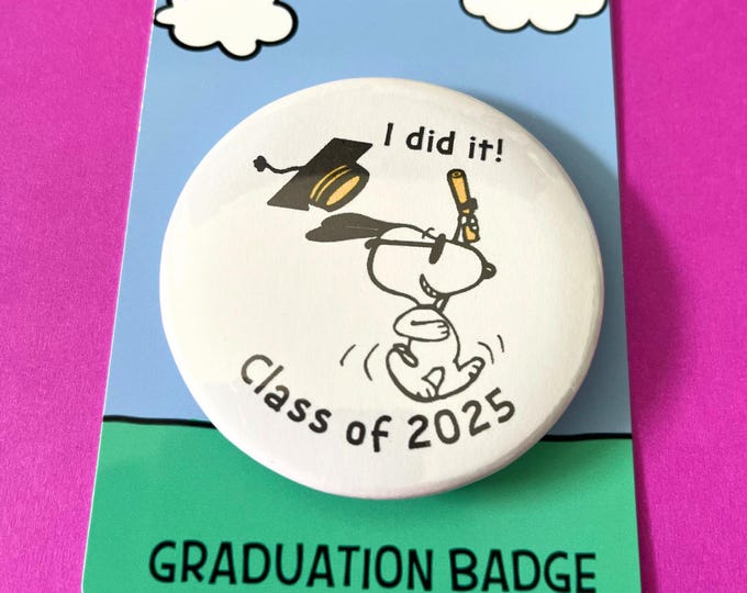 Snoopy Class of 2025 Badge