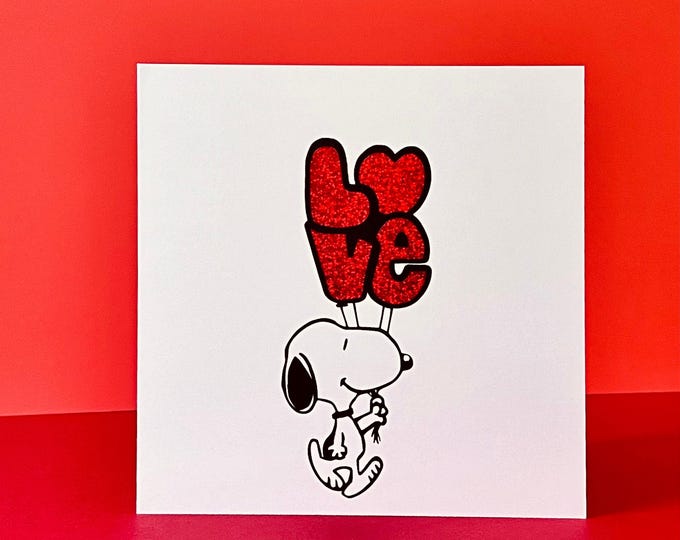 "Love balloon" handmade card