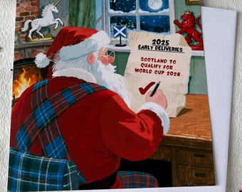 Santa’s a Scotsman - individual - Christmas Card - Tartan Army
