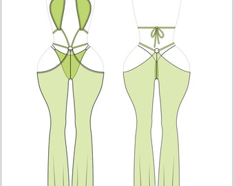 sexy exotischwear Sarahi Muster Stripper Flasche Mädchen Barkeeper Dessous rave