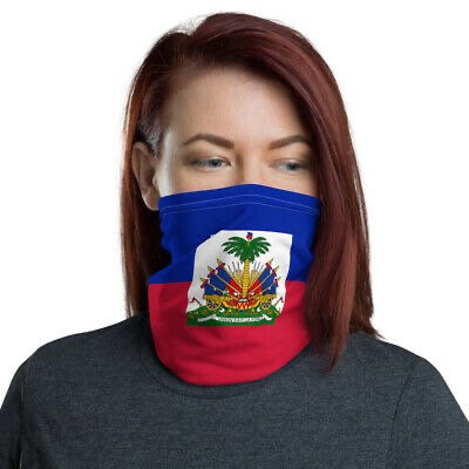 Haitian Flag Face Bandana Full Coverage Mask | Etsy