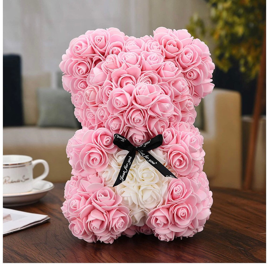 Premium Eternal Roses Rose Bear 100% Handmade 10 Inches Rose | Etsy