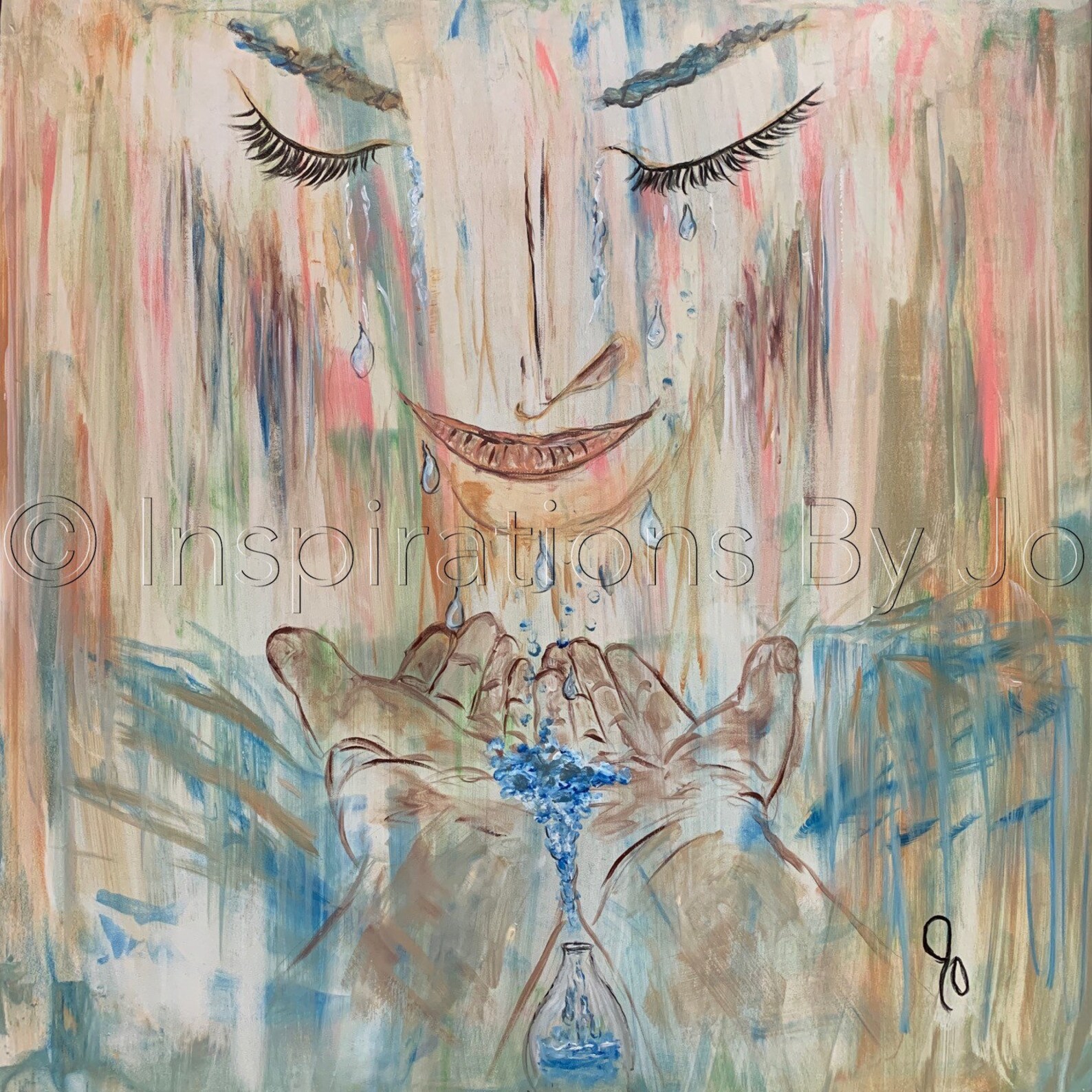 He Bottles Every Tear 12 x 12 Luster Paper Print Prophetic Etsy