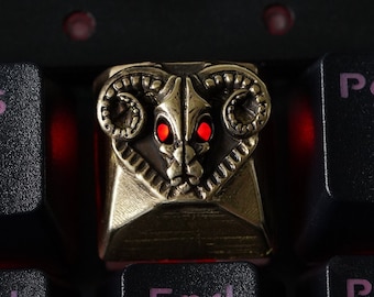 House Harkonnen Ram - Solid Bronze Artisan Keycap for Mechanical Keyboard Inspired by DUNE 2 Westwood Old School Game / RTS Gift for Gamer