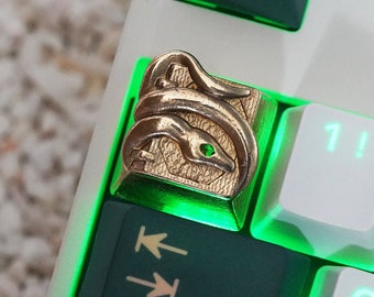Sigil Węża Domu Ordos - Solidna Mosiężna Nakładka Na Klawisz Artisan do Klawiatury Mechanicznej Zainspirowana Grą DUNE 2 Westwood / Strategią Czasu Rzeczywistego Wąż