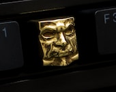 The Judge - Premium Solid High Brass Luster Finish Keycap Mechanical Keyboard Artisan Gold Key Gothic Metal Face KeyRelic Inquisitor