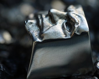 The Judge - New Alloy Solid Argentan Keycap for Cherry MX switches / Mechanical Keyboard / Gothic Metal Face Keyrelic / Collectible