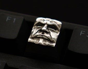 The Judge - Premium Solid Sterling SILVER 925 Keycap for Cherry MX / Mechanical Keyboard / Artisan / Gothic / KeyRelic / Collectible / Gift