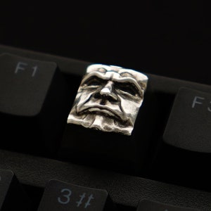 The Judge - Copritastiera in ARGENTO Sterling 925 massiccio di alta qualità per tastiera Cherry MX / meccanica / artigianale / gotica / KeyRelic / da collezione / regalo