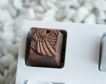 Atreides Eagle - Solid Brass z miedzianą patyną Artisan Keycap do klawiatury mechanicznej inspirowanej grą DUNE 2 Westwood Old School
