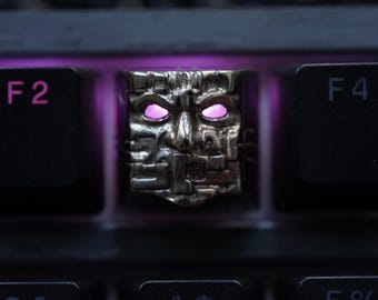 I Have No Mouth and I Must Scream - Premium Solid Argentan Metal Keycap / Mechanical Keyboard / Artisan Keycap Key Gothic Metal Face Hate