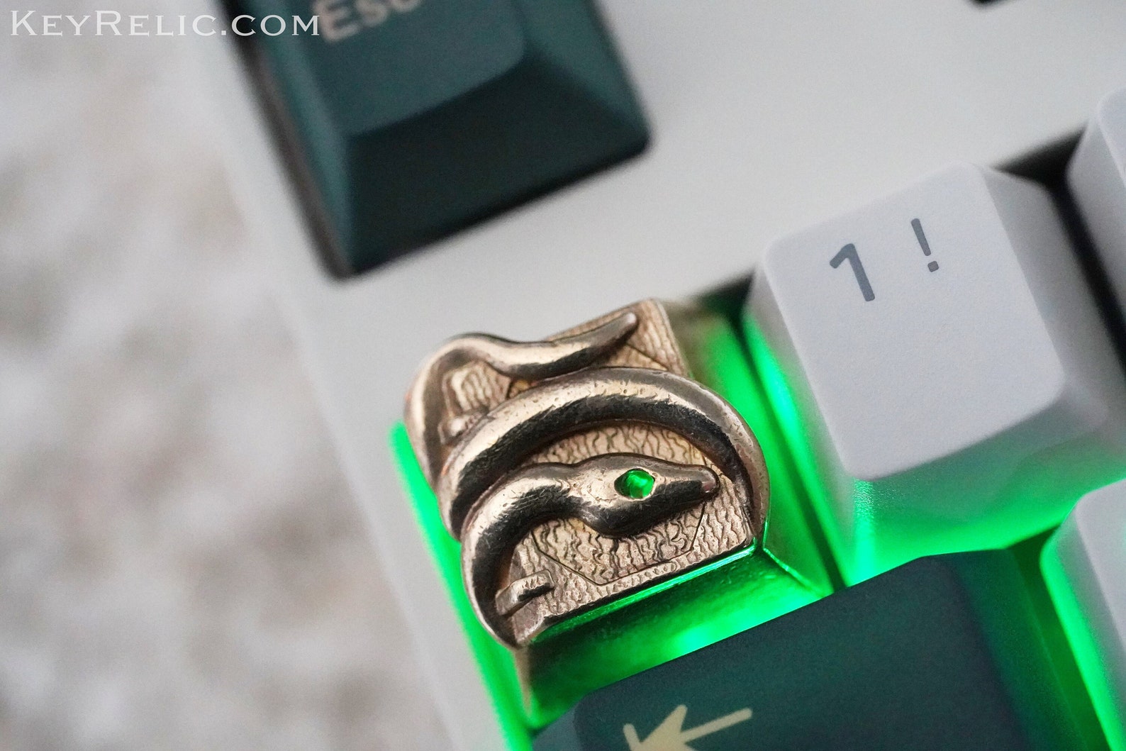 House Ordos Serpent Sigil - Solid Brass Artisan Keycap for Mechanical ...
