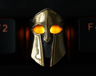 Metal Ancient Spartan / Athenian Corinthian Hoplite Helmet - Metal Premium Artisan Keycap for Mechanical Keyboard