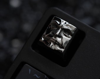 The Dark Pope - Ruthenium Covered Brass Keycap / Prophecy / Nostradamus / Artisan for Mechanical Keyboard / KeyRelic