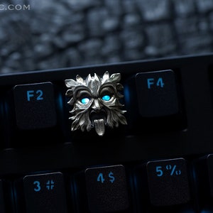 Argentan Greenman Premium Solid Keycap for Cherry MX/ Mechanical Keyboard / Artisan / Gothic / KeyRelic / Architecture / Gift / Nature image 3