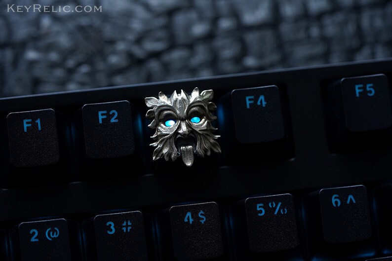 Argentan Greenman Premium Solid Keycap for Cherry MX/ Mechanical Keyboard / Artisan / Gothic / KeyRelic / Architecture / Gift / Nature image 3