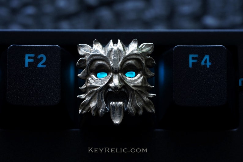 Argentan Greenman Premium Solid Keycap for Cherry MX/ Mechanical Keyboard / Artisan / Gothic / KeyRelic / Architecture / Gift / Nature image 2