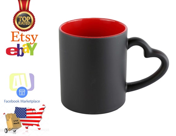Hot Coffee Cup With Hearts . Valentines Day Coffee Cup . Color