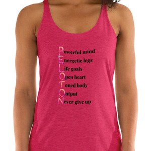 1-Women's Racerback Tank | Peloton | Acrostic