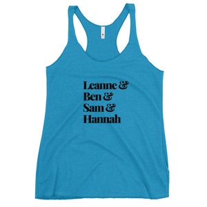 1-Women's Racerback Tank | Leanne Ben Sam Hannah | Spinning | UK Instructors