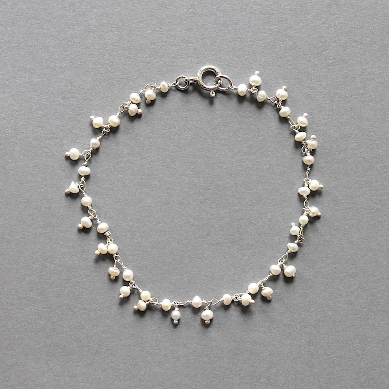 Fringe Bracelet with Silver Freshwater Pearls