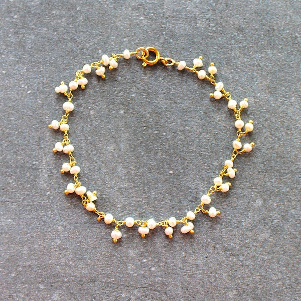 Freshwater Pearl Bracelet Etsy