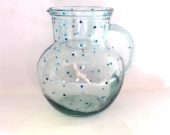 Blues dotty recycled jug