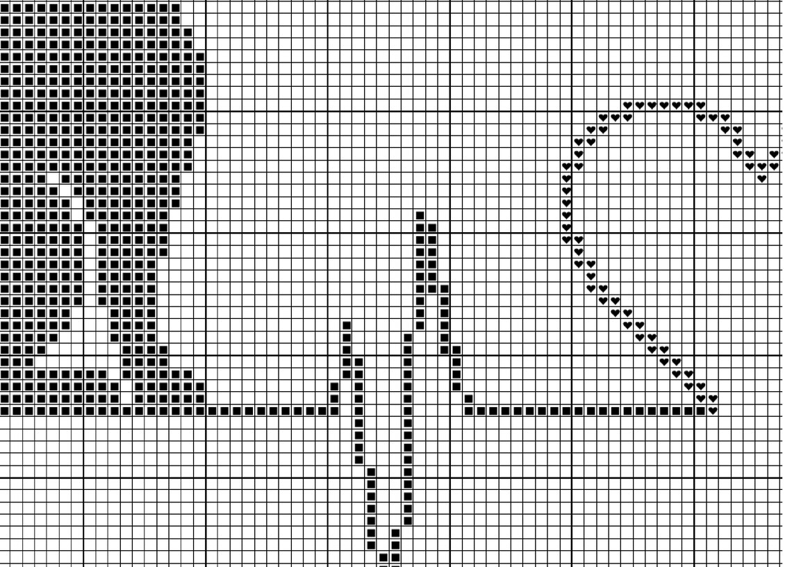 Cat Love Cross Stitch Pattern Cat Cross Stitch PDF Heart Etsy